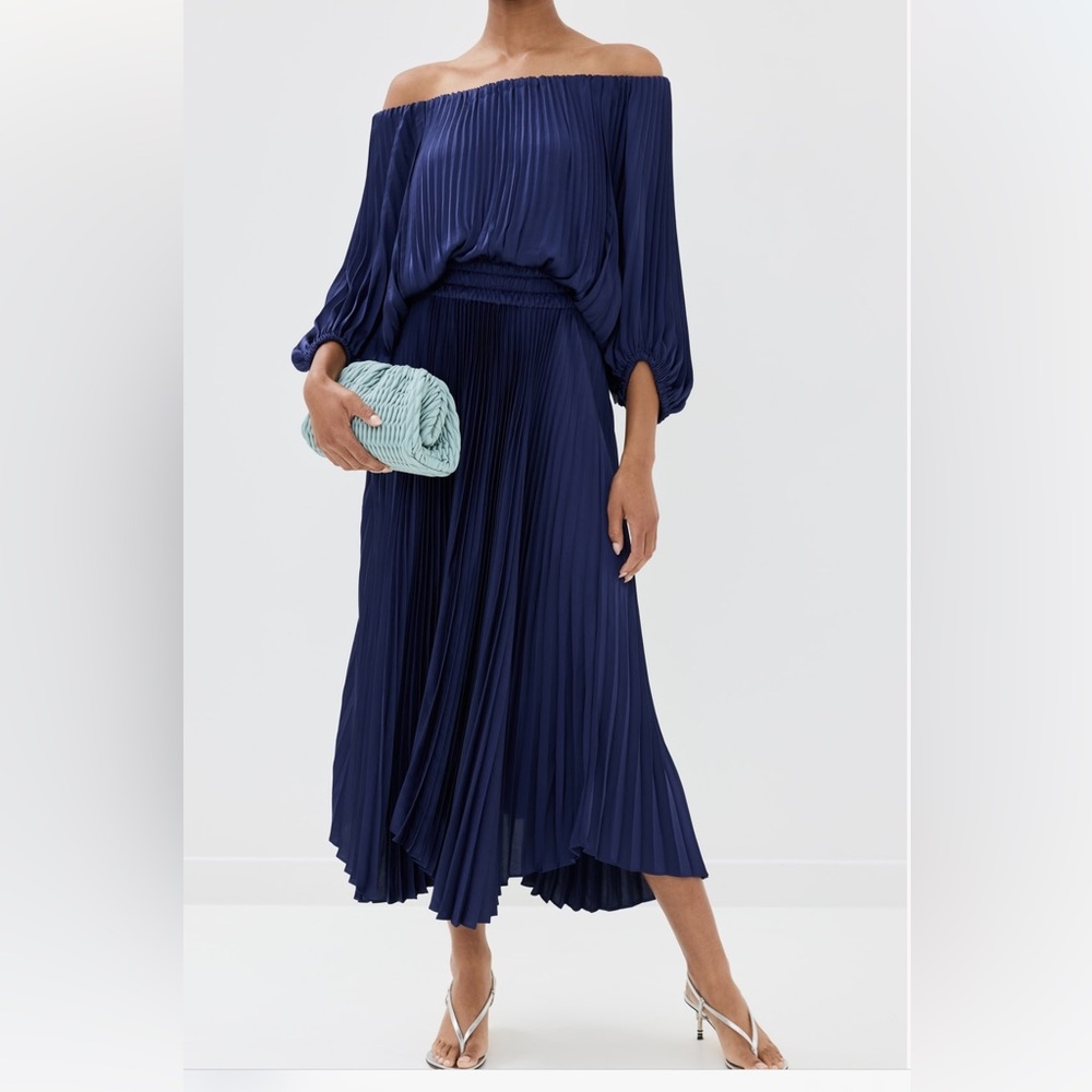 A.L.C. Sienna midi dress in navy size L